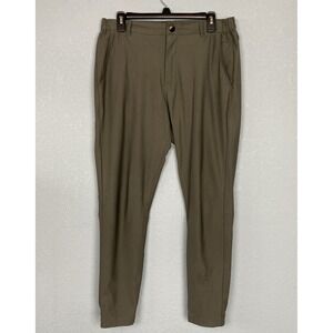 Cuts Pants Mens Medium Green Jogger Elastic Cuff Stretch Business Casual Travel